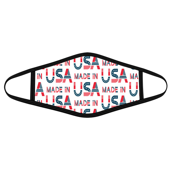 Label Made In Usa America Badge With Stars - Polyblend Face Mask - Dreameris