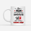 Dear Mom Thank You For Having Unprotected Sex And Creating A Fucking Legend Funny Mother’s Day Gift - White Mug - Dreameris