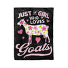 [Dreameris] Just A Girl Who Loves Goats Flower Farmer - Fleece Blanket - Dreameris