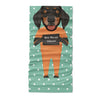 Mugshot prison clothes dog dachshund - Neck Gaiter - Dreameris