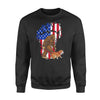 American Flag Bigfoot Bull Dog - Standard Crew Neck Sweatshirt - Dreameris