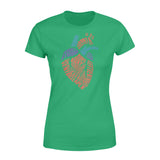 Anatomical Heart Shirt Parts Of Heart Cardiac Nurse - Standard Women's T-shirt - Dreameris