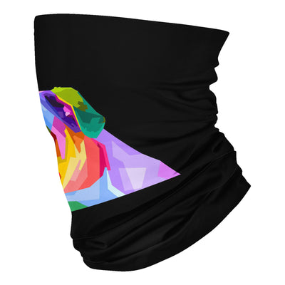 Colorful boxer dog on pop art style vector - Neck Gaiter - Dreameris