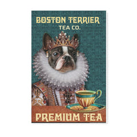 boston terrier lovers tea co premium tea -Matte Canvas - Dreameris