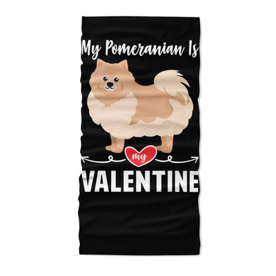 my pomeranian is my valentine - Neck Gaiter - Dreameris