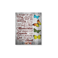 Butterfly i thought of you today  -Matte Canvas - Dreameris