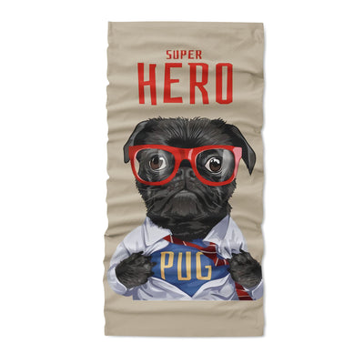 Supper Hero pug dog - Neck Gaiter - Dreameris