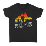 Vintage Hike More Worry Less Hiking Lovers Gift - Standard Women's T-shirt - Dreameris