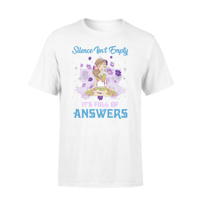 Sakura Silence isn't Empty It's Full Of Answers For Yoga Girls - T-Shirt - Dreameris