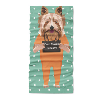 Mugshot prison clothes dog yorkshire terrier - Neck Gaiter - Dreameris