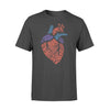 Anatomical Heart Shirt Parts Of Heart Cardiac Nurse - Premium T-shirt - Dreameris