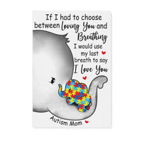 Autism elephant i love you - Matte Canvas - Dreameris