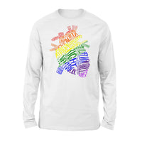 Anatomical Heart Shirt Cardiac Nurse with LGBT - Standard Long Sleeve - Dreameris