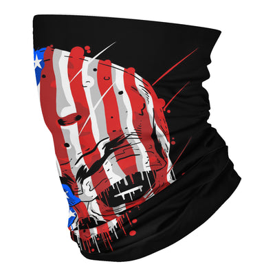 Skull head america flag usa neck gaiters - Neck Gaiter - Dreameris