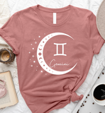 Moon Zodiac Sign Horoscope Gemini May Birthday Standard/Premium T-Shirt - Dreameris