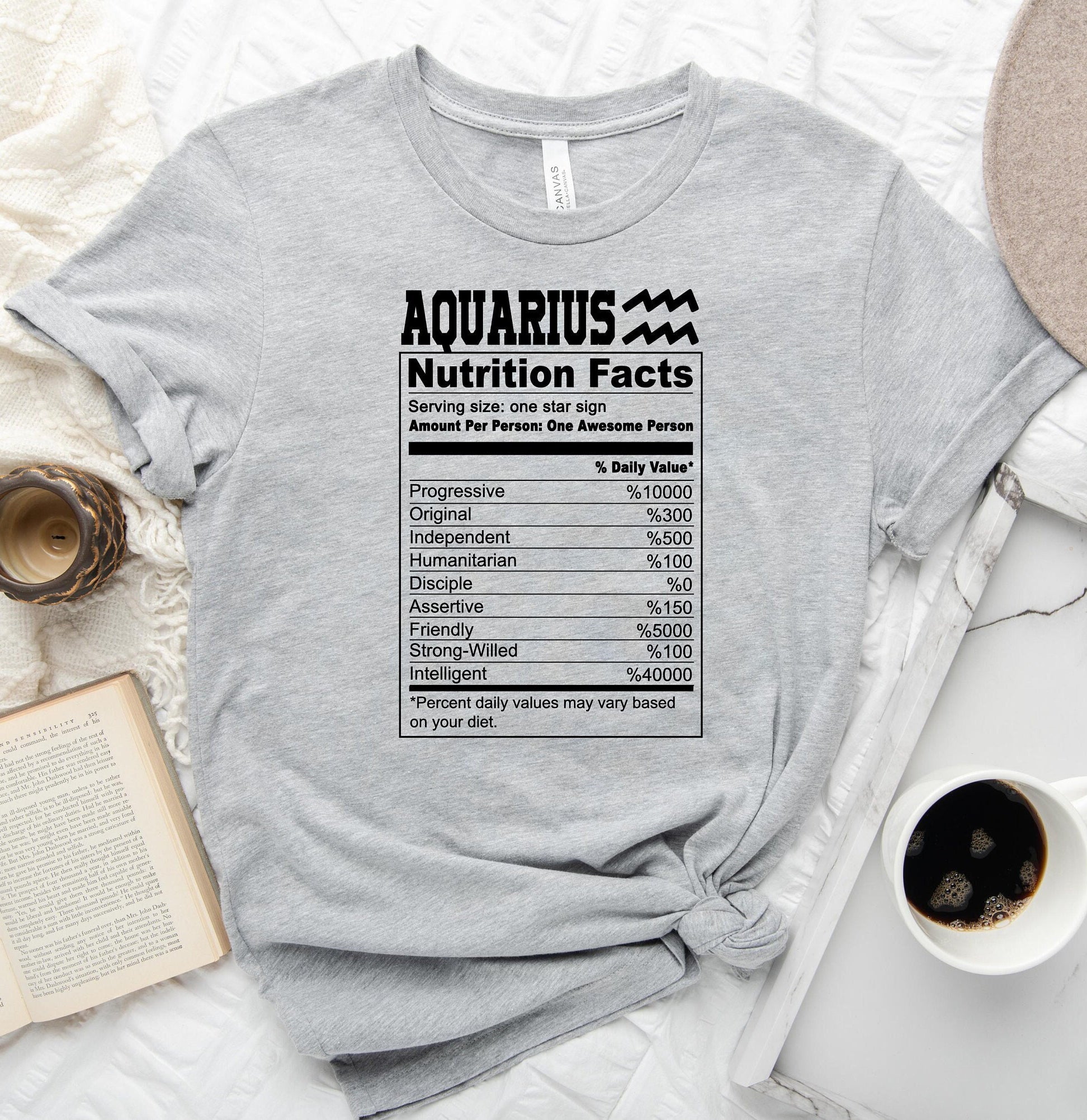 Aquarius Nutrition Facts Birthday Gift Standard/Premium T-Shirt