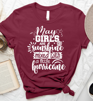 May Girls Are Sunshine Mixed With A Little Hurricane Birthday Gift Standard/Premium T-Shirt - Dreameris