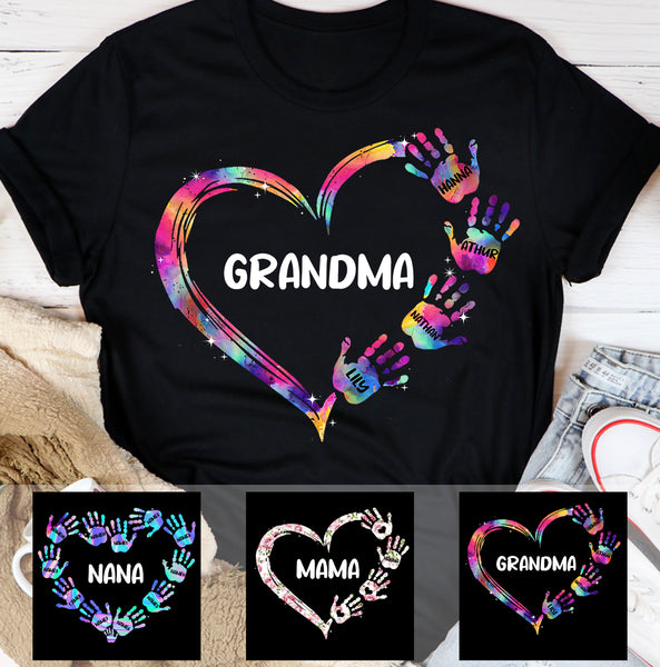 Heart Personalized Names & Number Of Kids Custom Gift For Mom Grandma Mother's Day Gift Shirt