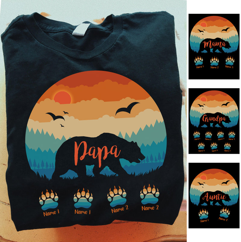 This Papa Bear Belongs To - Personalized Gifts Custom Bear Shirt