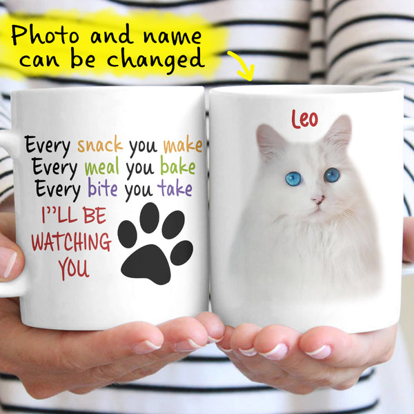 Personalized Funny Cat I'll Be Watching Custom Photo Gift For Cat Lovers Coffee Mug - Dreameris