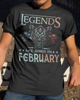 Legends Are Born In February Birthday Gift Standard/Premium T-Shirt Hoodie - Dreameris