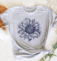 Sunflower Drawing Standard/Premium T-Shirt - Dreameris